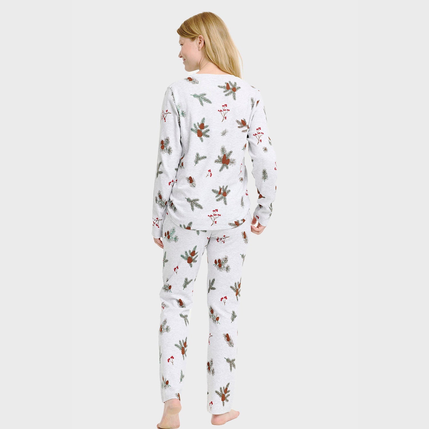 Ribbestrikket pysj – Dame